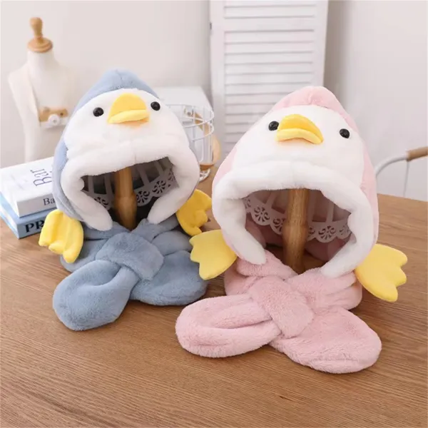 Cute Cartoon Winter Warm Hat Scarf For Baby